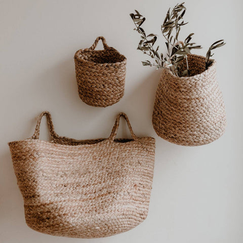 Jute storage basket - large