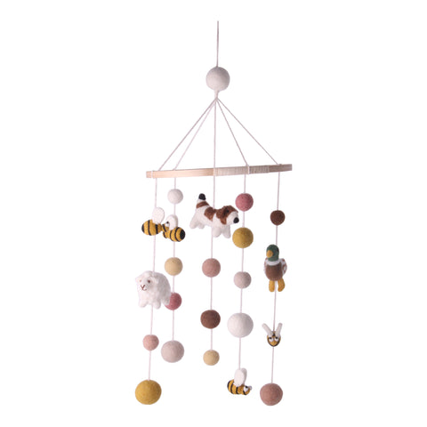Handmade Wool-Mobile for babys "Homestead"