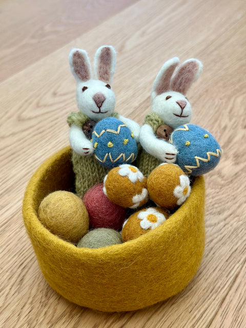Handmade Wool-Bowl Set of 3