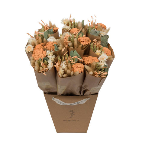 Trockenblumenstrauß - aprikose