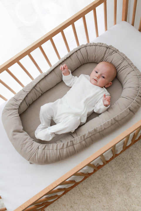 Babynest aus Leinen