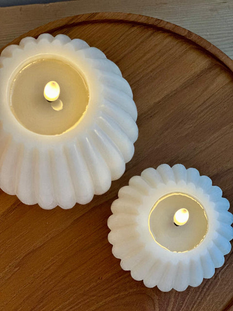 LED Kerze Stripe - 10x 15 cm