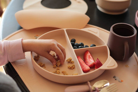 Silicone plate with compartments