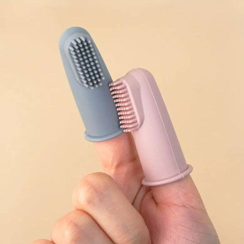 Silicone finger toothbrush