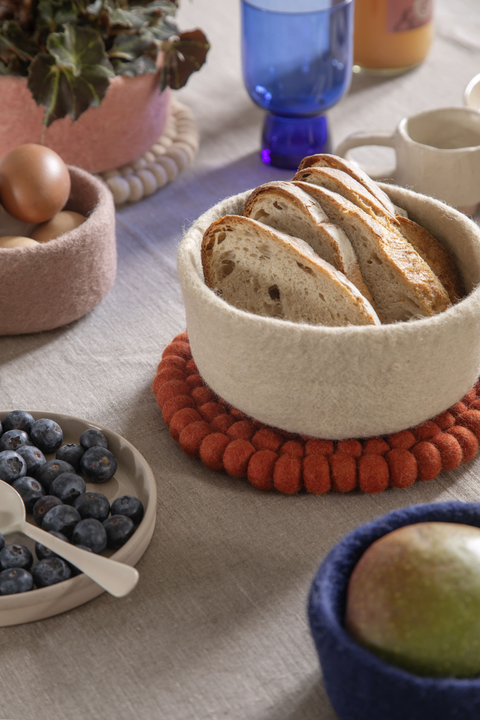 Handmade Wool-Bowl Set of 3