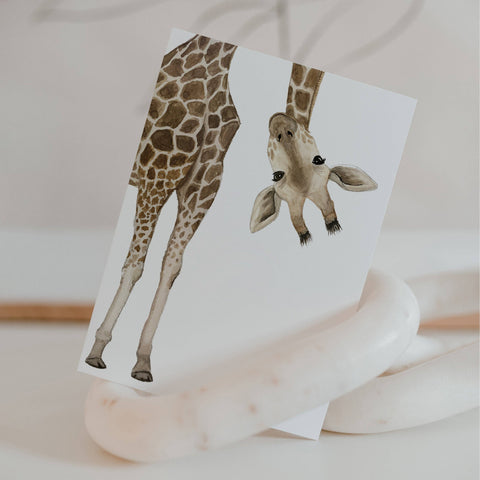 Greeting card with giraffe